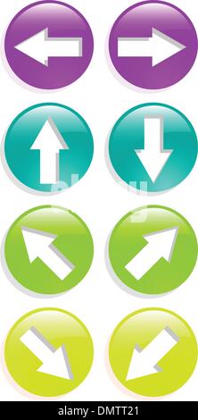 die Farbe Vektor Web Pfeil-Icon-set Stock Vektor