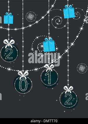 Neujahr 2012 fantastisches Design Vektor Stock Vektor