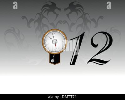 Drachen Hintergrund mit Duftessenzen Design 2012 Stock Vektor