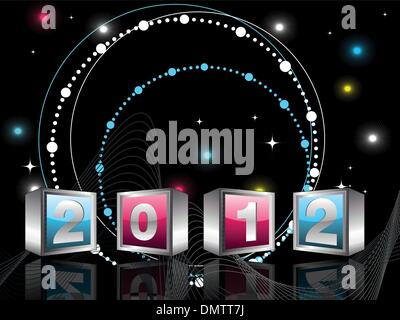 elegantes Design Vektor für 2012 fest Stock Vektor