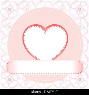 Postkarte aus dem Herzen Liebe Valentinstag Stock Vektor