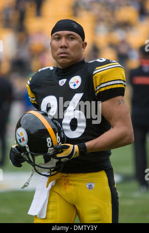 15. November 2009: Pittsburgh Steelers Hines Ward (86) vor der NFL Football-Spiel zwischen den Cincinnati Bengals und die Pittsburgh Steelers in Heinz Field in Pittsburgh, Pennsylvania.  . Obligatorische Credit - Frank Jansky / Southcreek Global. (Kredit-Bild: © Frank Jansky/Southcreek Global/ZUMApress.com) Stockfoto