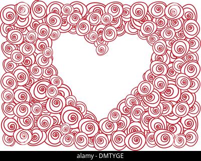 rote rose Herz, Vektor Stock Vektor