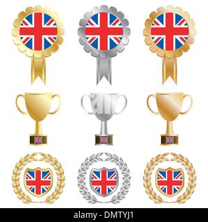 Gold Silber bronze uk Stock Vektor