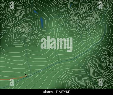 Topographische Karte Stock Vektor