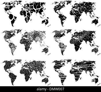 Grunged Welten Stock Vektor