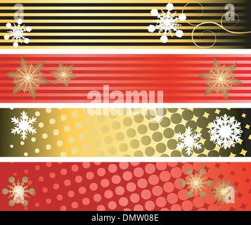 Satz von drei Winter-Banner Stock Vektor