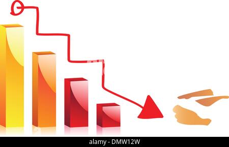 Handzeichnung eines Diagramms. Vektor-Bild Stock Vektor