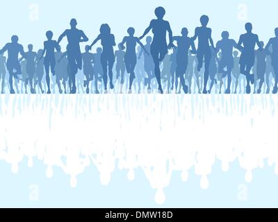 Reflektierte Läufer Stock Vektor