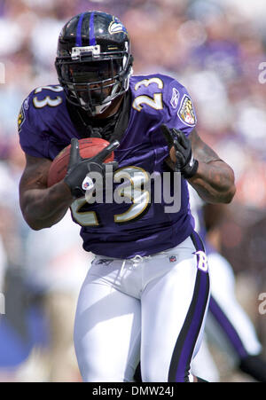 27. September 2009 - Baltimore, Maryland, USA - 27. September 2009: Baltimore Ravens Willis McGahee #23 während der Baltimore Ravens Vs Cleveland Browns Spiel im M & T Bank Stadium in Baltimore, Maryland, in dem die Raben gewann 34-3 3-0 in der Saison 2009 zu gehen. (Kredit-Bild: © Southcreek Global/ZUMApress.com) Stockfoto