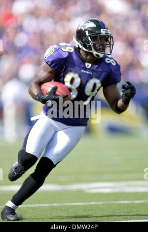 27. September 2009 - Baltimore, Maryland, USA - 27. September 2009: Baltimore Ravens Mark Clayton #89 während der Baltimore Ravens Vs Cleveland Browns Spiel im M & T Bank Stadium in Baltimore, Maryland, in dem die Raben gewann 34-3 3-0 in der Saison 2009 zu gehen. (Kredit-Bild: © Southcreek Global/ZUMApress.com) Stockfoto