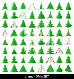 Weihnachtskollektion Bäume Stock Vektor