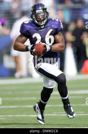 27. September 2009 - Baltimore, Maryland, USA - 27. September 2009: Baltimore Ravens Dawson Landry #26 während der Baltimore Ravens Vs Cleveland Browns Spiel im M & T Bank Stadium in Baltimore, Maryland, in dem die Raben gewann 34-3 3-0 in der Saison 2009 zu gehen. (Kredit-Bild: © Southcreek Global/ZUMApress.com) Stockfoto