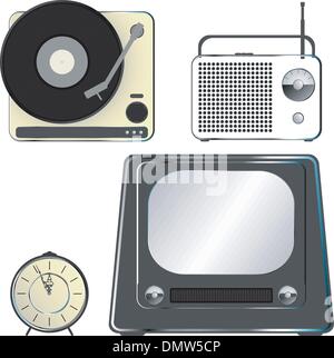 Retro-Objektsymbole - Vektor Icon-set Stock Vektor