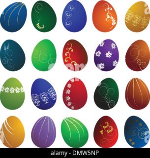 Ostereier, Vektor-set Stock Vektor