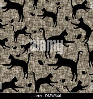 Katzen und Mäuse auf Hintergrund Stock Vektor