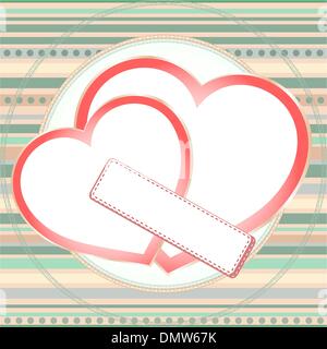 Rosa Musterdesign mit Grunge-Herzen. Vektor Stock Vektor