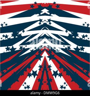 amerikanische Flagge abstrakten Hintergrund Stock Vektor