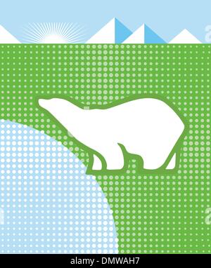 Eisbär und Klima Stock Vektor