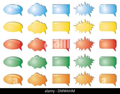 Luftblasen Farbkollektion Stock Vektor