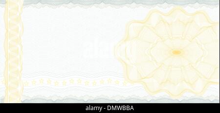 Goldenen Geschenk-Gutschein oder Rabatt-Gutschein Vorlage Stock Vektor