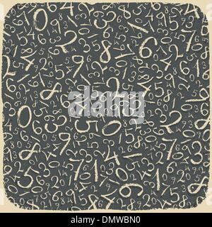 Zahlen auf Tafel. Retro-Stil Illustration, Vektor, EPS10. Stock Vektor