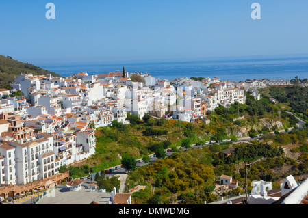 Frigiliana. Berge Axarquia, Provinz Malaga. Costa Del Sol, Andalusien. Spanien Stockfoto