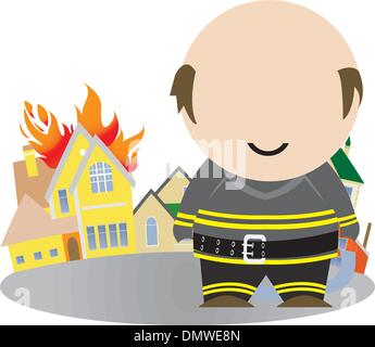 Feuerwehrmann Stock Vektor