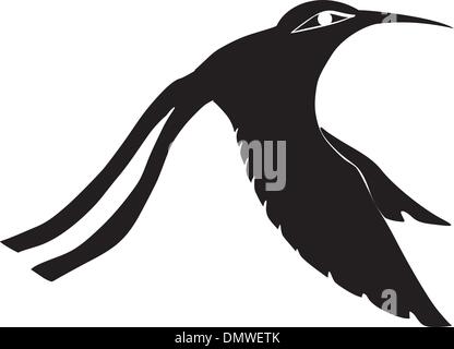 Silhouette des Kolibri Stock Vektor
