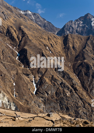 Dudh Kosi Tal, Solu Khumbu (Everest) Region, Himalaya, Nepal Stockfoto