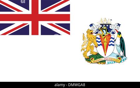 Britische Antarktis-Territorium Flagge Stock Vektor