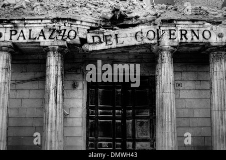 L'aquila Erdbeben in den Abruzzen, Italien Stockfoto
