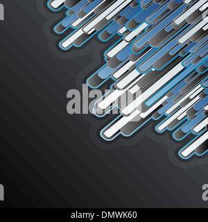 Moderne glatte technologischen Hintergrund in blau und schwarz Stock Vektor