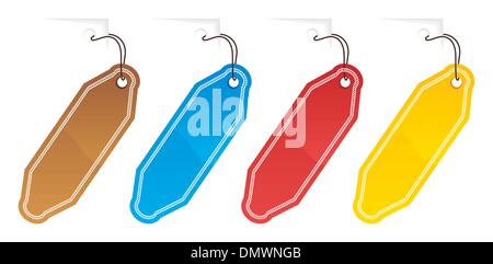 Satz von Farbetiketten Stock Vektor
