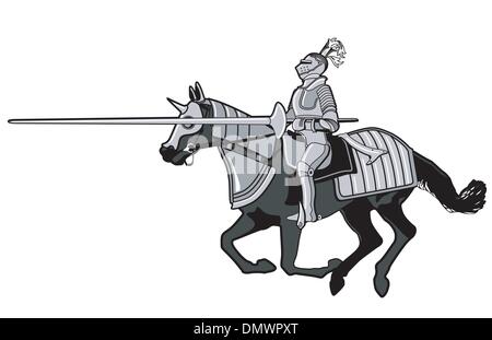 Ritter im Turnier Stock Vektor