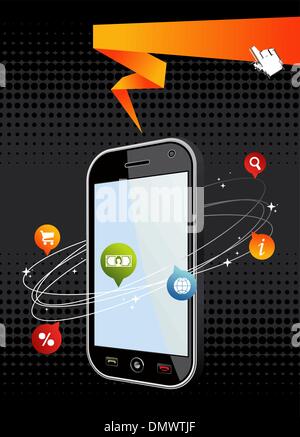 Smartphone Applikation Hintergrund Stock Vektor