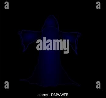 Silhouette-Vektor-Illustration eines Assistenten. Stock Vektor