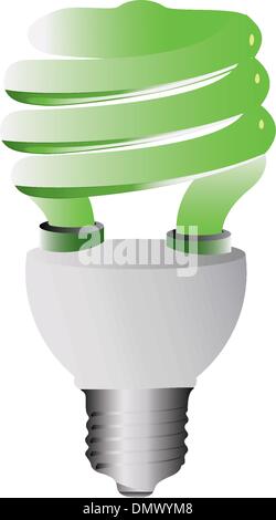 Energiesparlampe in recycling-Zeichen Stock Vektor