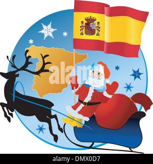 Frohe Weihnachten, Spanien! Stock Vektor