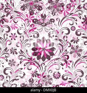 Nahtlose rosa Blumenmuster Stock Vektor