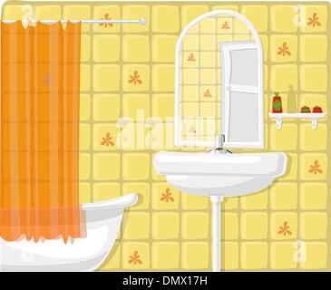 Vektor-Illustration des Badezimmers Stock Vektor
