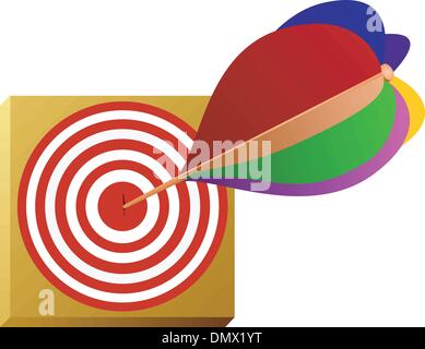 Vektor-Bild ein Dart und das Ziel Stock Vektor