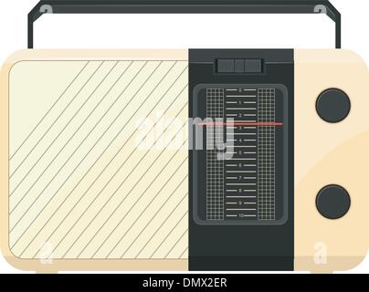 Vektor-Illustration ein tragbares radio Stock Vektor