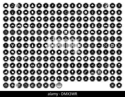 Sammlung von buttons3 Stock Vektor