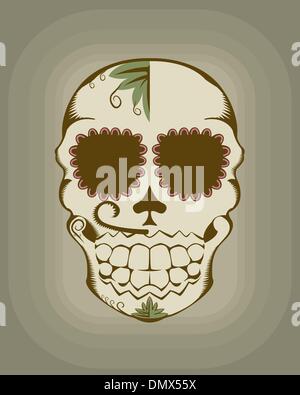 Vektor-Illustration von Zucker Schädel Stock Vektor