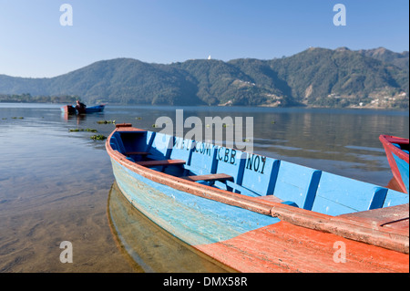 Phewa Tal See, Pokhara, Western Hills, Nepal Stockfoto