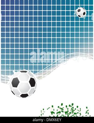 Fußball-Hintergrund für Ihr Design. Spieler auf Feld, Fußball Stock Vektor