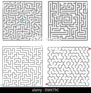 0245 kleine Labyrinthe Stock Vektor