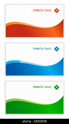 Horizontalen Visitenkarten Stock Vektor