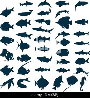 Fisch-Symbol Stock Vektor